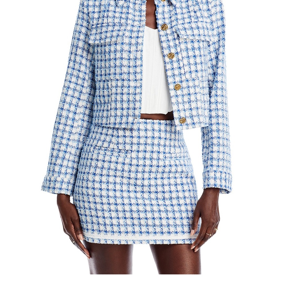 AQUA Blue tweed Blazer